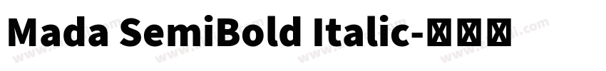 Mada SemiBold Italic字体转换
